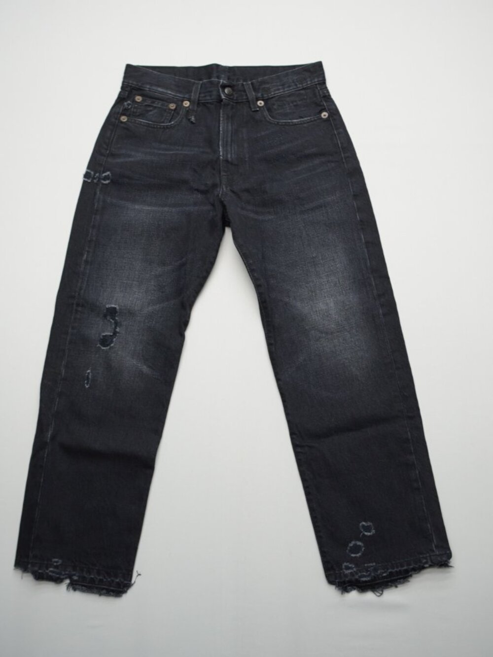 R13 Boyfriend Jeans in Jake Black Size 25 - Picture 5 of 15